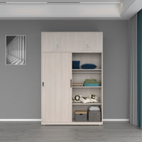 Armoire Métallique Minimaliste à 2 Portes, Grande Capacité, Rangement de Vêtements, Penderie pour Meuble de Maison Salon Chambre