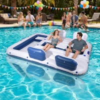 Île flottante gonflable avec dossier, taille personnalisée, flotteur de piscine, petite île flottante en PVC, capacité 100-500 kg, 3 personnes