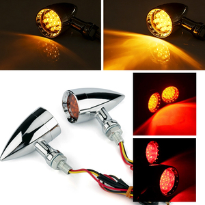 ไฟเลี้ยว LED สไตล์วินเทจทรงกระสุน สีเหลืองอำพัน สำหรับรถมอเตอร์ไซค์ฮาร์เลย์ - Product Image 4