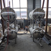 Machine à riveter Semi-industrielle stérilisateur de nourriture de petit Type de poisson Autoclave de bocal en acier inoxydable pour la viande