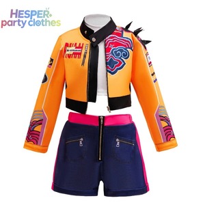 Robe de sorcière à manches volantes HESPER pour filles, costume d'Halloween pour enfants, 100% polyester, imprimé numérique - Product Image 1