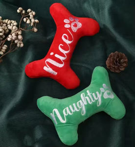 Pet yüksek kalite malzemeleri özel Pet malzemeleri noel serisi sondaj sevimli peluş Knotty köpek çiğneme diş çıkartma oyuncakları - Product Image 1