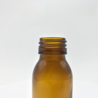 Bouteille en verre ambré pour boissons médicales et sirops avec bouchon à vis, disponible en 30 ml, 60 ml, 100 ml, 125 ml, 150 ml, 200 ml, 250 ml, 300 ml, 500 ml