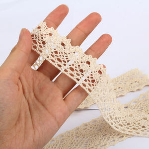 Ajuste de encaje de borde beige/Blanco/negro de ganchillo de alta calidad para ropa - Product Image 3