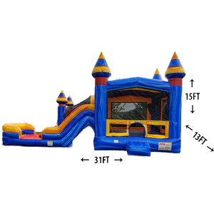Castillo Inflable para Fiestas, Tobogán Acuático Tropical, Casa Inflable con Piscina, PVC, Portátil, Uso Comercial, Castillo Inflable para Saltar - Product Image 4
