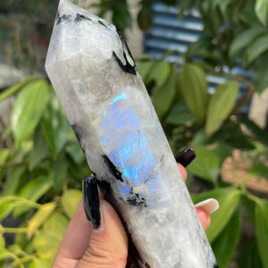 थोक फैंशी प्राकृतिक इंद्रधनुष नीले रंग की चमकी पत्थर की छत वाली जगह, सात चक्र शिल्प - Product Image 5