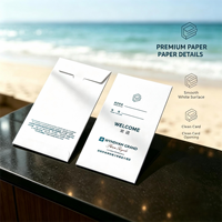 Maßgefertigte Team-Schlüsselkartenhülle aus Spezialpapier für Hotels mit Vorgestanzter Daumenfalte Premium-Papier für Gruppen-Check-in Luxusausführung