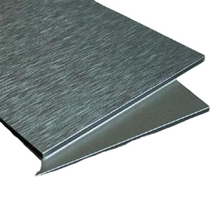 Pannello Composito in Alluminio Spazzolato Nero e Argento, Superficie Spazzolata, Pannello ACM per Interni - Product Image 1