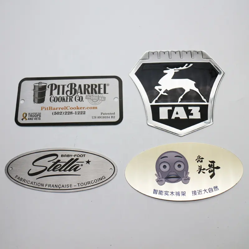 new products stamping logo plate China customized metal logo & 3D metal logo