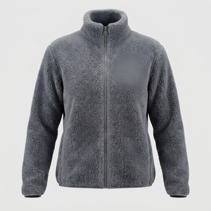 Veste polaire Sherpa demi-zip épaisse et chaude pour homme, avec blocs de couleur patchwork, idéale pour l'extérieur en hiver, avec services OEM - Product Image 1