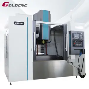 GOLDCNC CNC metal freze makinesi yüksek hızlı vmc850 4 cnc eksenli freze makinesi profesyonel üreticisi