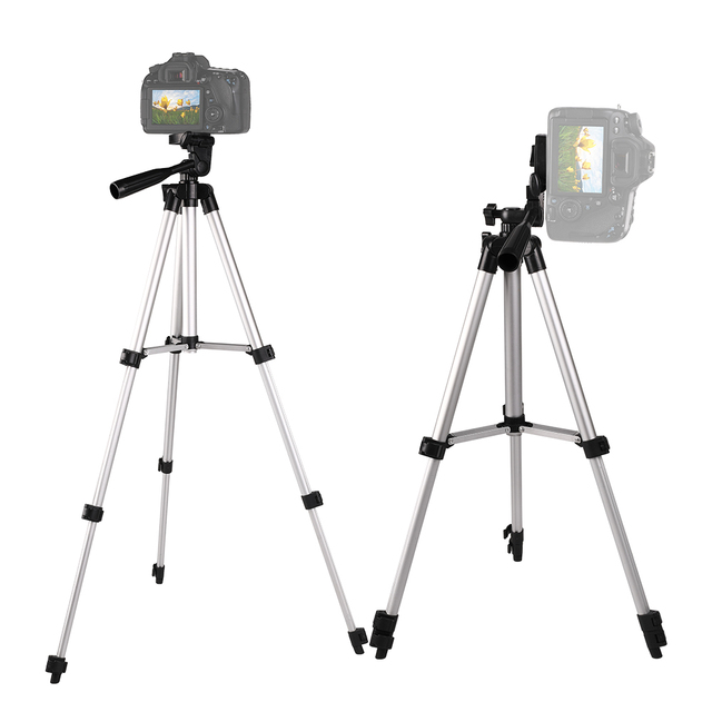 Factory Professional Portable Aluminum Alloy Silver 3110 Tripod With 3-way Head for Camera DSLR Nikon Canon Smartphone iPhone