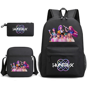 Sac à dos d'<span class=keywords><strong>anime</strong></span> JM K-pop <span class=keywords><strong>Demon</strong></span>-hunting <span class=keywords><strong>Slayer</strong></span> Rumi, ensemble de <span class=keywords><strong>3</strong></span> pièces, léger, sac d'école pour enfants - Product Image 6