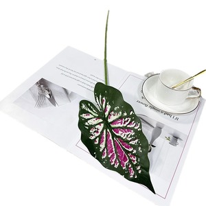 Nueva tela de seda artificial Calla Lilies y hojas de <span class=keywords><strong>Begonia</strong></span> adecuadas para fotografía de ventanas de centros comerciales y decoraciones de sala de estar - Product Image 5