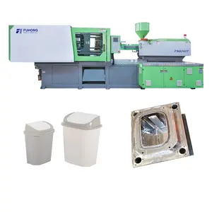 Lixo doméstico/lixo pode lixeira fazendo personalização do molde Fuhong 500 ton servo máquina de moldagem por injeção de plástico