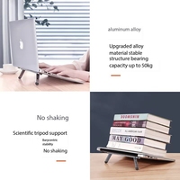 Support de refroidissement pour ordinateur portable, base de bureau, rehausseur en alliage d'aluminium pliable, support invisible portable pour vertèbres cervicales