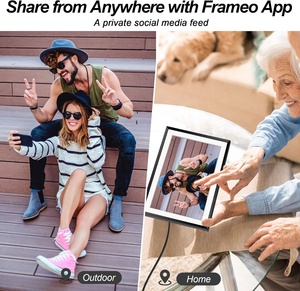 Frameo Digital Picture Frame with 32GB, 10.1 Inch Smart <b>WiFi</b> Digital Photo Frame Touch Screen, Upload Photos Video Via Free App - Product Image 4
