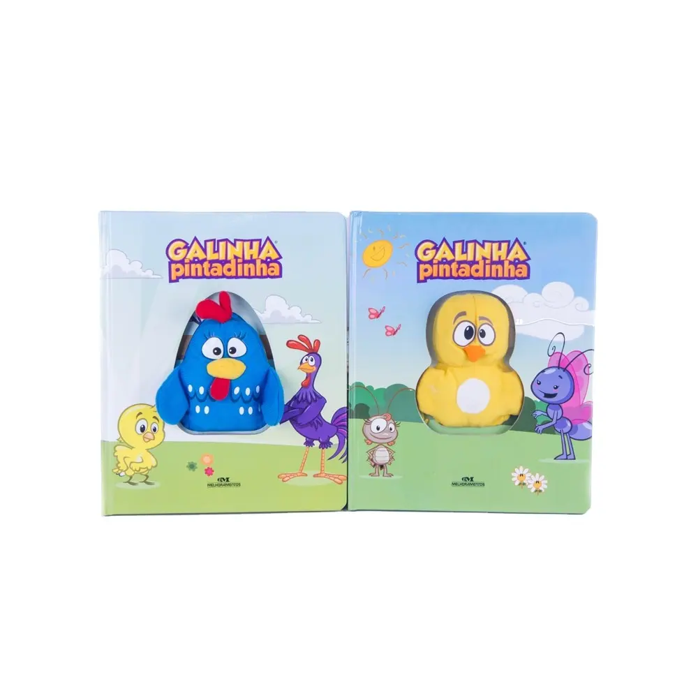 OEM interesting paper printing toy book for children with animal doll