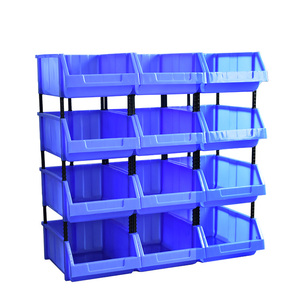 Heavy duty <span class=keywords><strong>blu</strong></span> colore pezzi di ricambio parti scatole impilabile scaffale del magazzino bin contenitori di stoccaggio di <span class=keywords><strong>plastica</strong></span> - Product Image 6