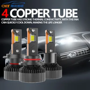 Özelleştirilmiş yeni model T70 dört bakır tüpler 3570 cips Ip68 su geçirmez H7 H11 9005 9006 9012 H4 H13 9004 9007 led far