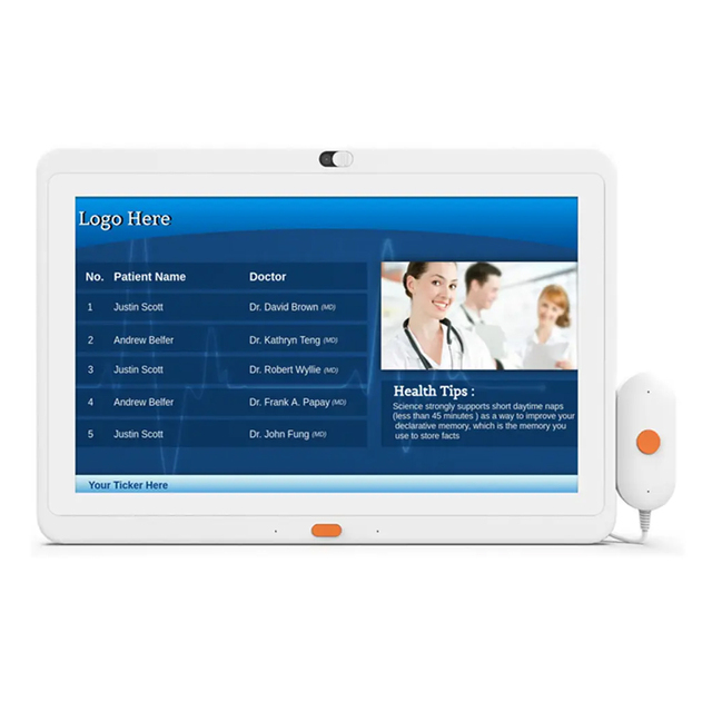 Android Medical Call Terminal With Camera One Key Call 10-Point Touch G+G Glass Hospital Nurse Station Display