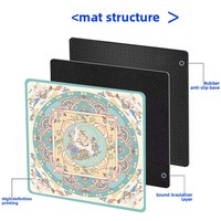 Tapis de jeu de Mahjong Funky Trade Square 2-3mm, tapis écologique antidérapant en caoutchouc, vente en gros, e-commerce transfrontalier, OEM
