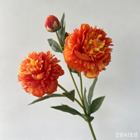 Bunga Sutra Buatan 3 Kepala Peony Model Realistis Kelas Atas SC-08 Warna Dapat Disesuaikan Latar Belakang Pesta Thanksgiving Dekorasi Rumah