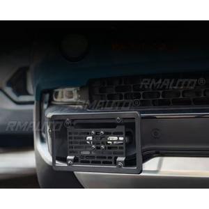 Soporte para matrícula delantera con tuerca de pulgada, marco protector sin perforaciones para kit de carrocería Rivian R1S R1T, accesorios para coche - Product Image 3