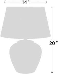 20" Sand (Light Beige) <strong>Neutral</strong> Ceramic Table <strong>Lamp</strong> with Fabric Shade Bedside Nightstand <strong>Lamp</strong> for Bedroom Living Room Entryway - Product Image 5