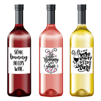 Autocollants et décalcomanies pour bouteilles de vin en forme personnalisée, écologiques, durables et autocollants, avec motif de fruits, en gros
