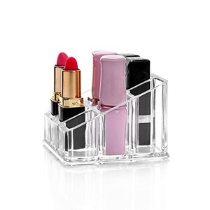 Almacenamiento cosmético acrílico 9 ranuras acrílico lápiz labial soporte organizador para tocador - Product Image 3