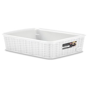 Cestino <b>plastica</b> (25x19x6cm) ELEGANCE Bianco 30930 - Product Image 1