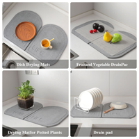 Tapis de bain en diatomite CC à absorption automatique d'eau et surface antidérapante pour usage domestique