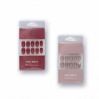 Faux ongles à presser en ABS pleine couverture style français, fabriqués en Chine, application prédécoupée, formes amande et stiletto