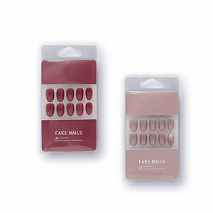 Faux ongles à presser en ABS pleine couverture style français, fabriqués en Chine, prêts à l'emploi pour application sur les doigts, OEM - Product Image 1