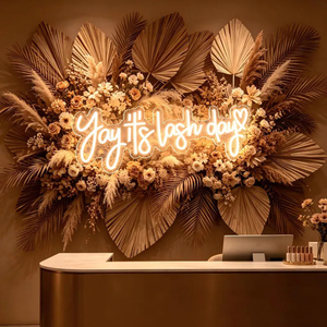 Insegna al Neon LED 'Yay It's Lash Day' Rotonda Impermeabile da Esterno per Bar Sportivi, Pub, Discoteche, Pubblicità Paesaggistica per Venditori Etsy - Product Image 1