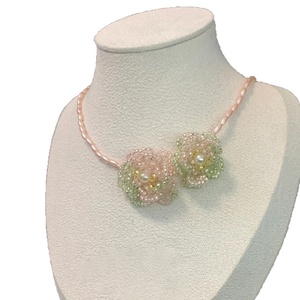 Collar de cuentas de arroz, versátil, con estilo, para vacaciones, estilo <span class=keywords><strong>Instagram</strong></span>, collar artístico de nicho, collar de flores, joyería para mujer - Product Image 5