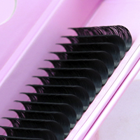 Plateau de cils en cachemire super mat personnalisé 0.03 0.05 0.07 Extension de cils B C D Volume méga professionnel Cils mats noirs