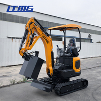 Mini-Excavatrice LTMG avec broyeur, 1,5 tonne, 1,8 tonne, 2 tonnes, 2,5 tonnes, zéro queue, norme EPA Euro 5, compacte, avec broyeur à fléaux pour la ferme