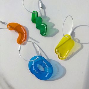 Llaveros de acrílico transparente con forma personalizada para manualidades, colgantes coloridos transparentes, llavero de acrílico - Product Image 5