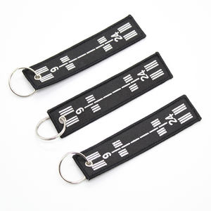 Etiquette à bagages noire jaune avec logo CREW, <span class=keywords><strong>porte</strong></span>-clés brodés <span class=keywords><strong>en</strong></span> tissu personnalisés - Product Image 5