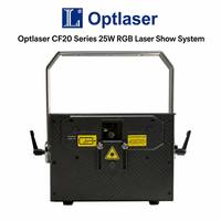 Lampu Laser Optlaser Flag-Ship Model CF20 Seri Serat Karbon 25W RGB IPX4 Tahan Air DMX512/Aktif Suara Luar Ruangan