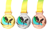 Medalla Personalizada DEMO, Medalla Musical 3D de Aleación de Zinc, Medalla de Baile de Ballet Esmaltada, Medallas Deportivas para Mujeres Bailarinas, Medallas para Bailarinas de Salón