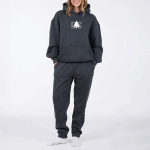 Sudadera con Capucha Deportiva de Algodón con Bordado Personalizado de Otoño, Antiarrugas, con Hombros Caídos, para Mujer - Product Image 2