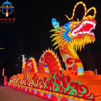 KFL-005 Lanterne géante en soie Dragon, défilé du festival chinois, décoration extérieure pour centre commercial et place, fabrication artisanale sur mesure en usine