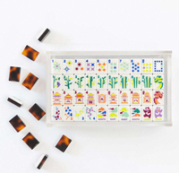 Ensemble de Mahjong de luxe BAM LET'S MAHJONG, l'Est rencontre l'Ouest, jeu de tuiles en écaille de tortue, ensemble de Mahjong américain portable, tuiles en acrylique