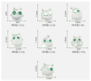 DIY Mang Dai pequeño <span class=keywords><strong>alien</strong></span>ígena multicolor Micro animales 3D encanto brillante muñeca figuritas resina luminosa bolsa de la suerte ciego Sorpresa Juguete - Product Image 2