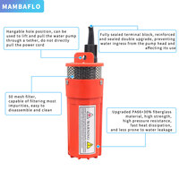 Pompa diafragma 6l pm tingkat aliran irigasi pertanian 24v 12V dc pompa air tenaga surya sumur dalam 70M pompa borehole dalam