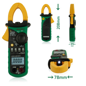 Multimètre à pince numérique Mastech MS2108A, mesure de courant AC/DC 400A, usage professionnel, écran LCD, CAT III 600V - Product Image 2