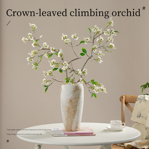 Plante Artificielle en Soie Promise : Branche <span class=keywords><strong>de</strong></span> Chrysanthème Sauvage, Bégonia, Arbre Fleuri, Faite à la Main, en Pot sur Pied pour Aménagement Intérieur - Product Image 1